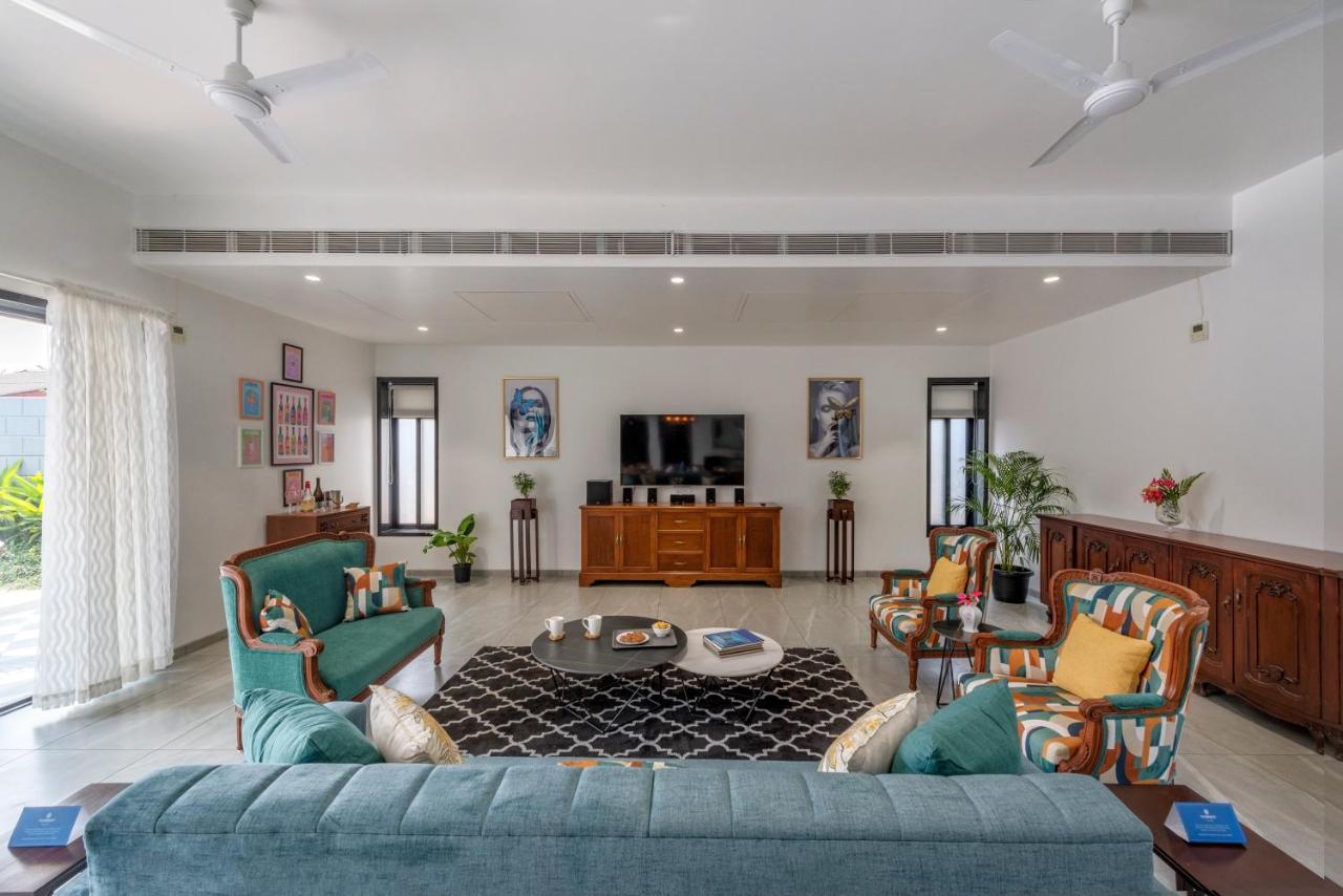 Saffronstays Mayfair Gardens 4 Bedroom Petfriendly Pool Villa Alībāg Exteriör bild